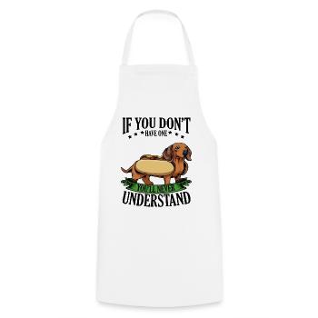 teckel - Tablier de cuisine - blanc - Devant - AI Model Male 185 dark (185cm)