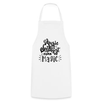 musique - Tablier de cuisine - blanc - Devant - AI Model Male 185 dark (185cm)