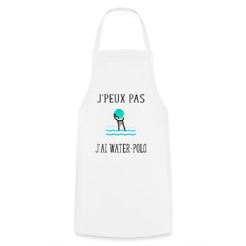 j' peux pas j'ai water-polo - Tablier de cuisine - blanc - Devant - AI Model Male 185 dark (185cm)