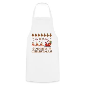 Weihnachten Spruch Lustig Weihnachten - Kochschürze - Weiß - Vorne - AI Model Male 185 dark (185cm)