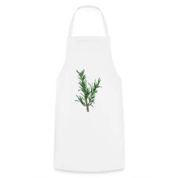 Rosemary, Rosmarinus officinalis - Cooking Apron - white - Front - AI Model Male 185 dark (185cm)