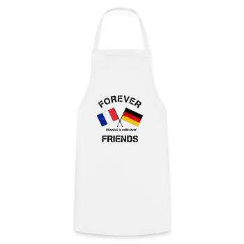 Franco-German friendship Erasmus Europe - Cooking Apron - white - Front - AI Model Male 185 dark (185cm)
