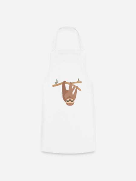 sloth - Cooking Apron - white