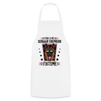 Sunglasses Shepherd Dog in Retro Look - Cooking Apron - white - Front - AI Model Male 185 dark (185cm)