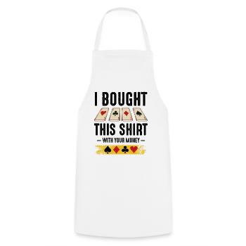 Poker - Cooking Apron - white - Front - AI Model Male 185 dark (185cm)