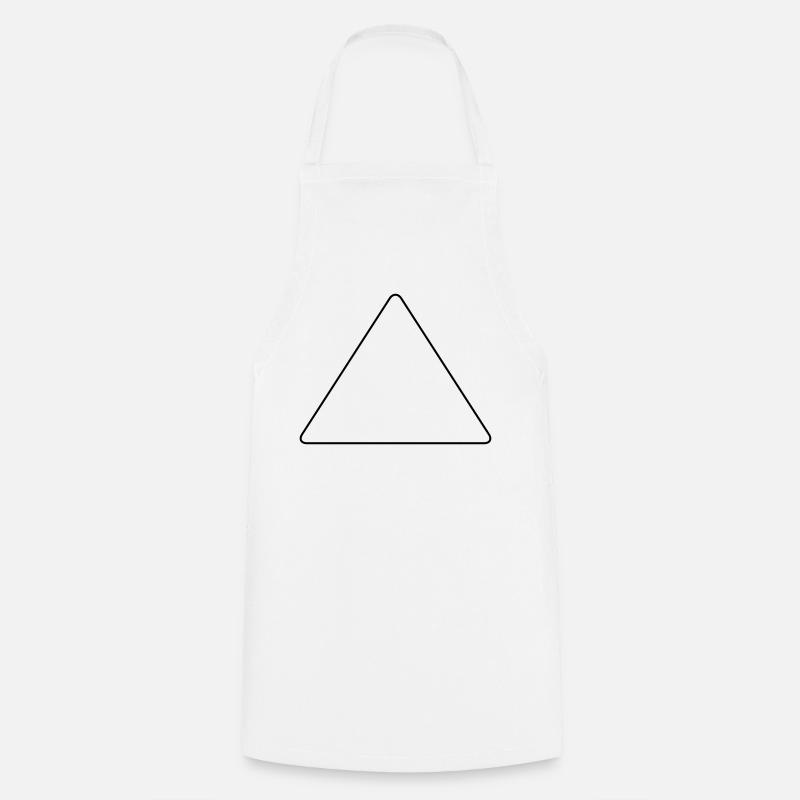 Triangle with rounded corners - Cooking Apron - white