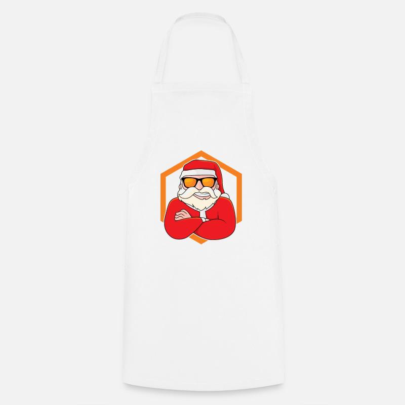 Cooler Weihnachtsmann - Kochschürze - Weiß
