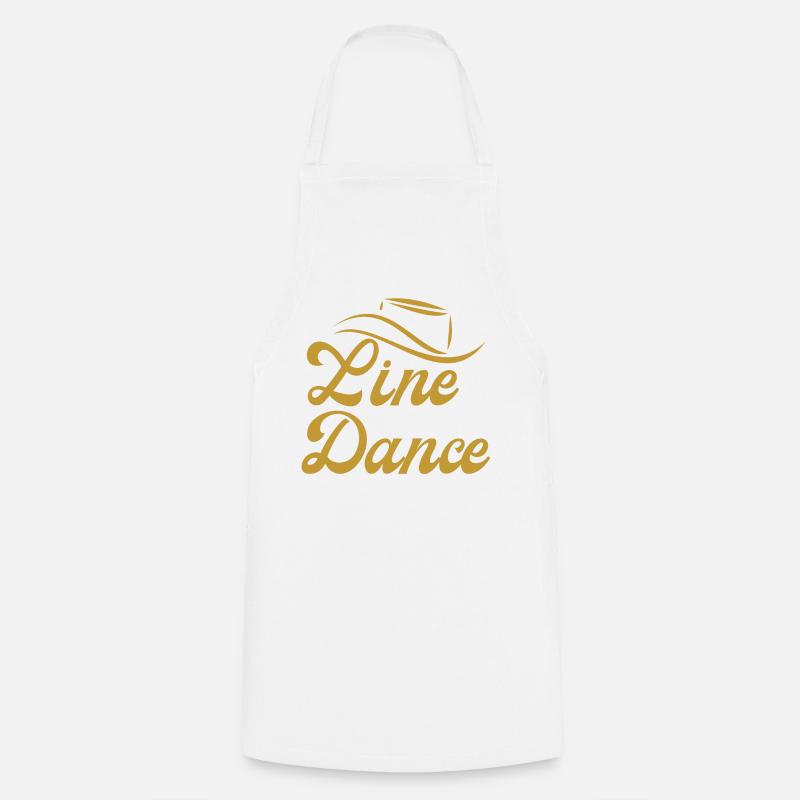 Idée cadeau de classe pour Line Dancer : « Line Dance » - Tablier de cuisine - blanc