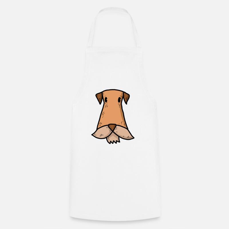 Bande dessinée d'Airedale Terrier - Tablier de cuisine - blanc