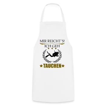 MIR REICHTS ICH GEH TAUCHEN - Kochschürze - Weiß - Vorne - AI Model Male 185 dark (185cm)