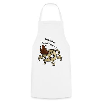 Kaffee Koffein Lustig - Kochschürze - Weiß - Vorne - AI Model Male 185 dark (185cm)
