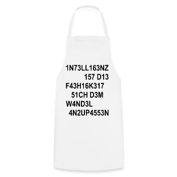Intelligenz Ist Die Fähigkeit Sich Anzupassen - Kochschürze - Weiß - Vorne - AI Model Male 185 dark (185cm)