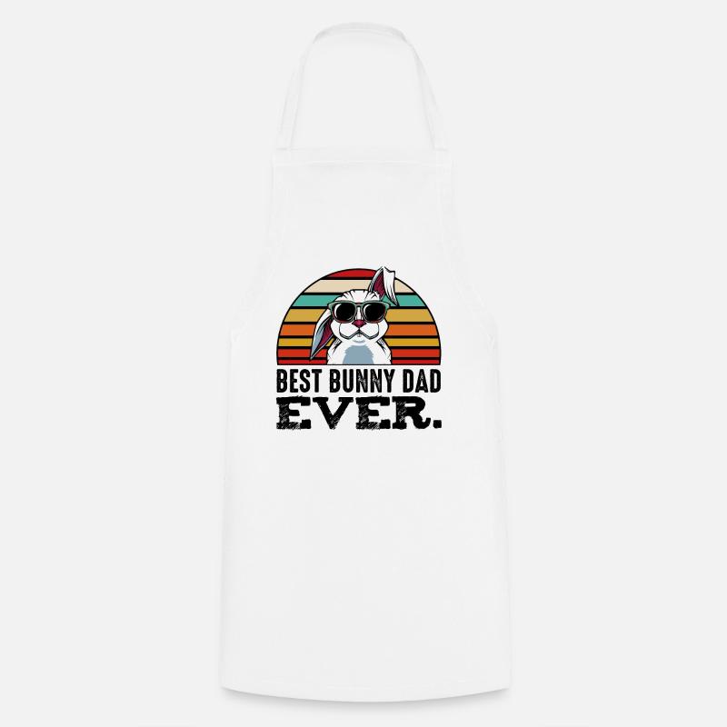 Best Bunny Dad Ever Cool rabbit gift - Cooking Apron - white