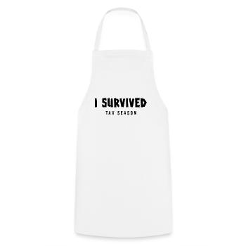 tax consultant - Cooking Apron - white - Front - AI Model Male 185 dark (185cm)
