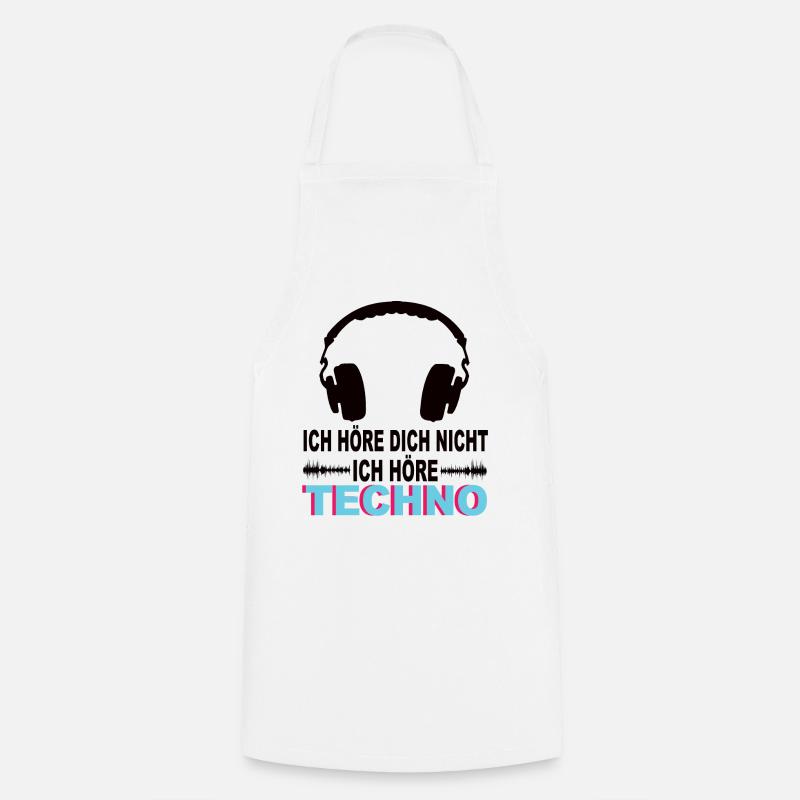 Techno - Kochschürze - Weiß