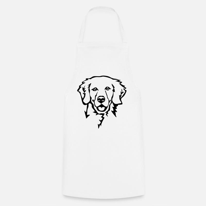 Golden retriever head - Cooking Apron - white
