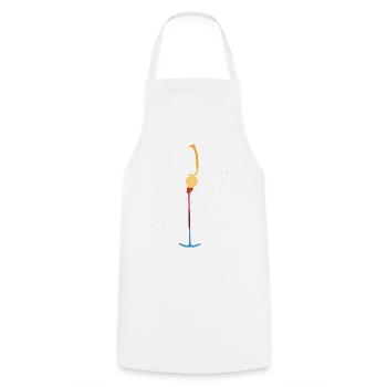 Retro anchor lift skier snowboarder winter vacation - Cooking Apron - white - Front - AI Model Male 185 dark (185cm)