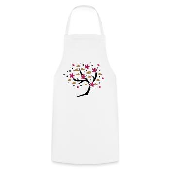 stylized cherry blossom tree in spring - Cooking Apron - white - Front - AI Model Male 185 dark (185cm)