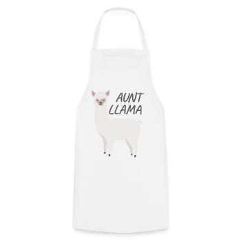 Correspondance famille Lama Cadeau Tante Lama pour tante pour tante - Tablier de cuisine - blanc - Devant - AI Model Male 185 dark (185cm)