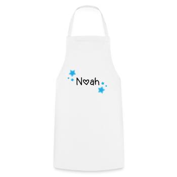 Nom - Noah - Tablier de cuisine - blanc - Devant - AI Model Male 185 dark (185cm)