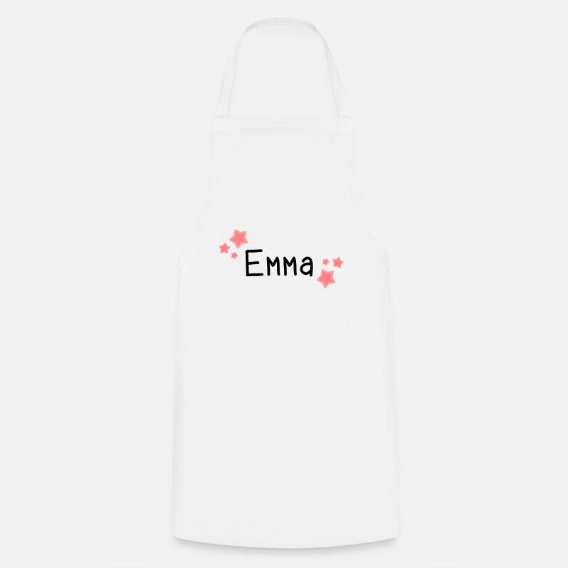 Nom - Emma - Tablier de cuisine - blanc