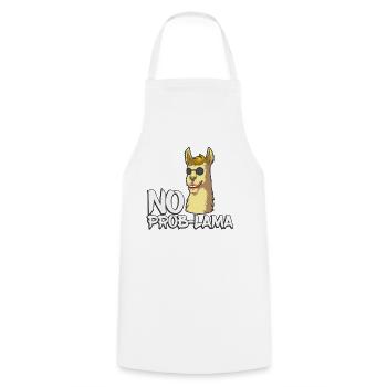 No Prob Lama - Lama mit Sonnenbrille - Kochschürze - Weiß - Vorne - AI Model Male 185 dark (185cm)