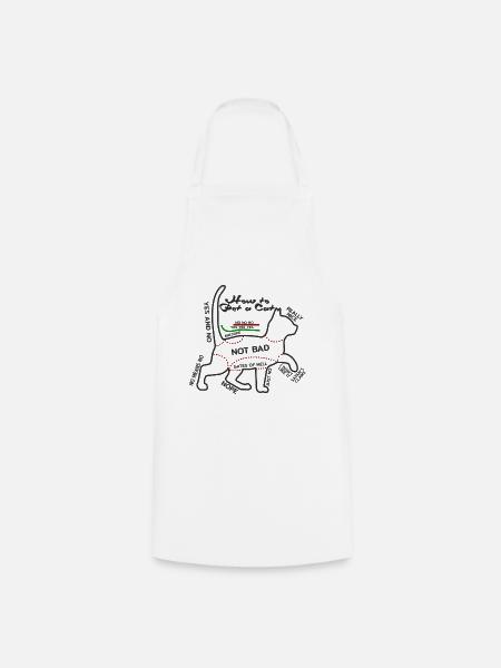 Eine Katze Streicheln - Kochschürze - Weiß