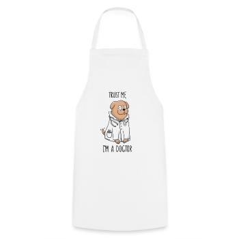 Dogtor - Cooking Apron - white - Front - AI Model Male 185 dark (185cm)