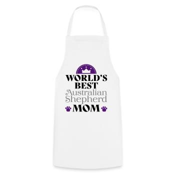 Australian Shepherd - Cooking Apron - white - Front - AI Model Male 185 dark (185cm)