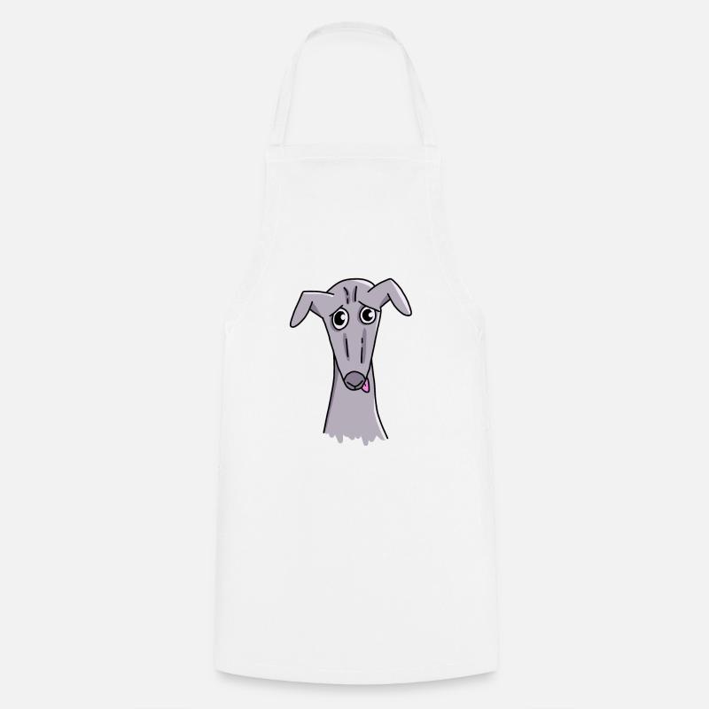 Lévrier drôle - Tablier de cuisine - blanc