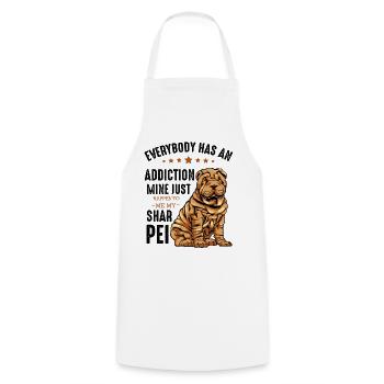Bulldogge mit Sternen und Text Shar Pei - Kochschürze - Weiß - Vorne - AI Model Male 185 dark (185cm)