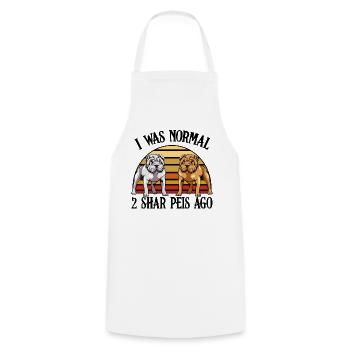 Shar Pei - Cooking Apron - white - Front - AI Model Male 185 dark (185cm)