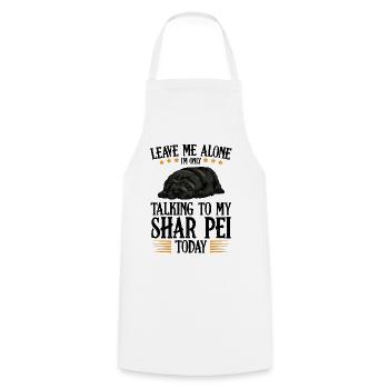 Sleeping Bulldog with Stars Shar Pei - Cooking Apron - white - Front - AI Model Male 185 dark (185cm)