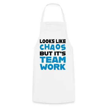 Travail d'équipe - Tablier de cuisine - blanc - Devant - AI Model Male 185 dark (185cm)