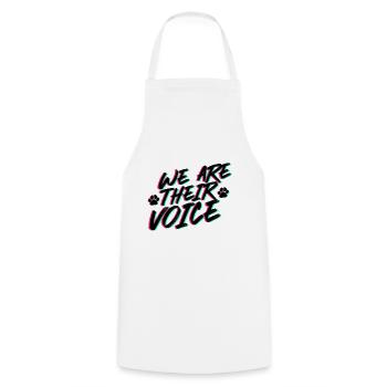 Dogs animal protection - Cooking Apron - white - Front - AI Model Male 185 dark (185cm)