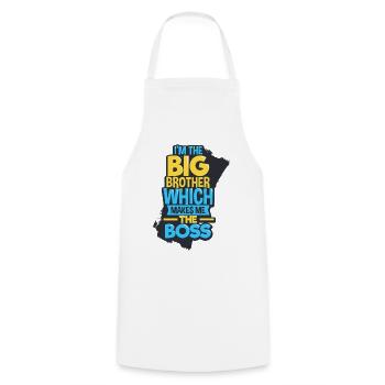 Grand frère - Tablier de cuisine - blanc - Devant - AI Model Male 185 dark (185cm)