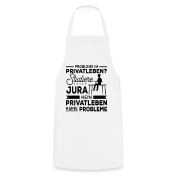 Jura Geschenk Spruch - Kochschürze - Weiß - Vorne - AI Model Male 185 dark (185cm)