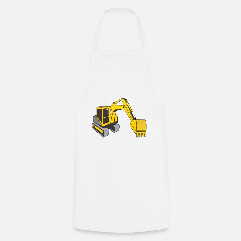 Bagger - Kochschürze - Weiß