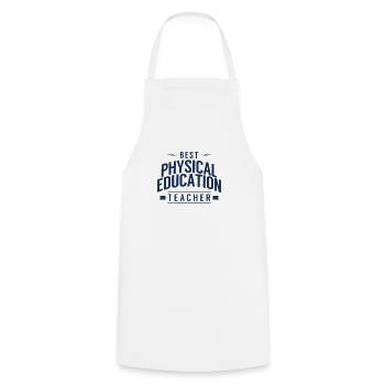 Physical education teacher - Cooking Apron - white - Front - AI Model Male 185 dark (185cm)