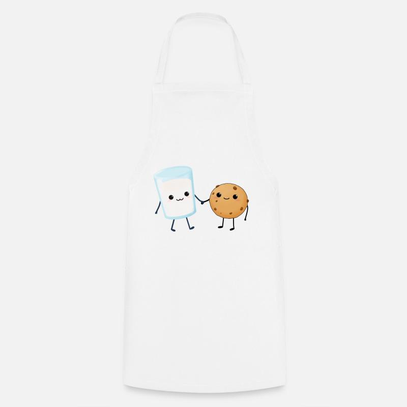 Biscuit and milk - Cooking Apron - white