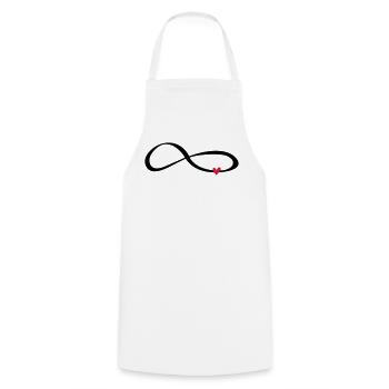 Infinity sign symbol gift love - Cooking Apron - white - Front - AI Model Male 185 dark (185cm)