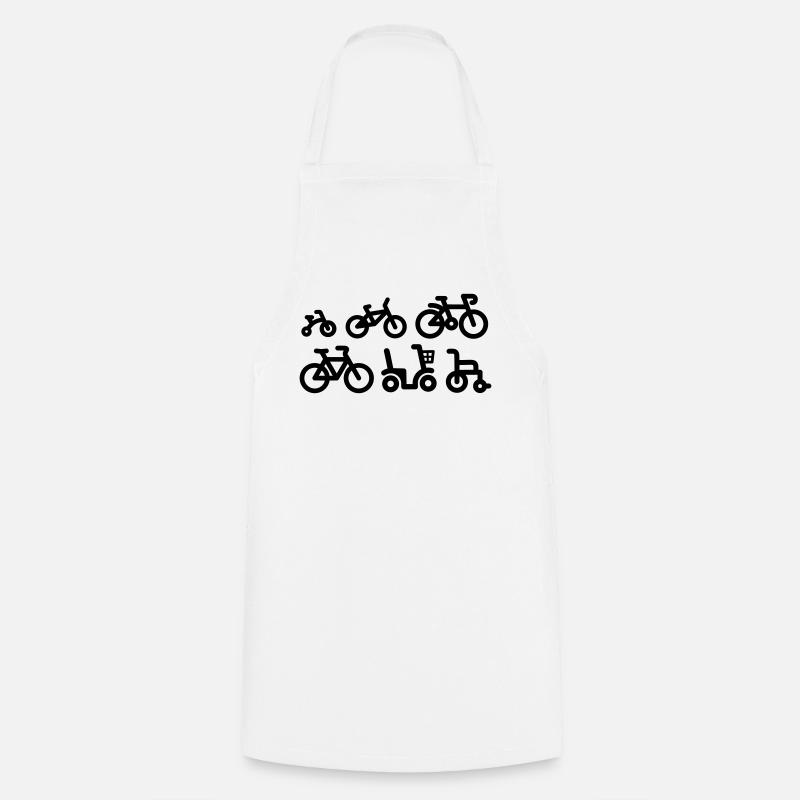 Evolution bicycle racing cycling bicycle racing - Cooking Apron - white
