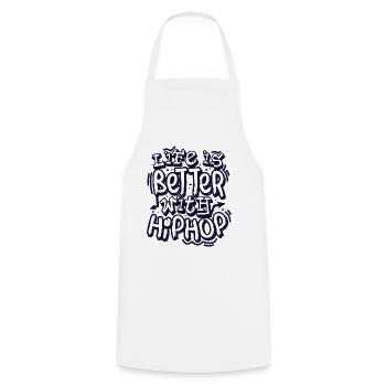 Hip hop - Tablier de cuisine - blanc - Devant - AI Model Male 185 dark (185cm)
