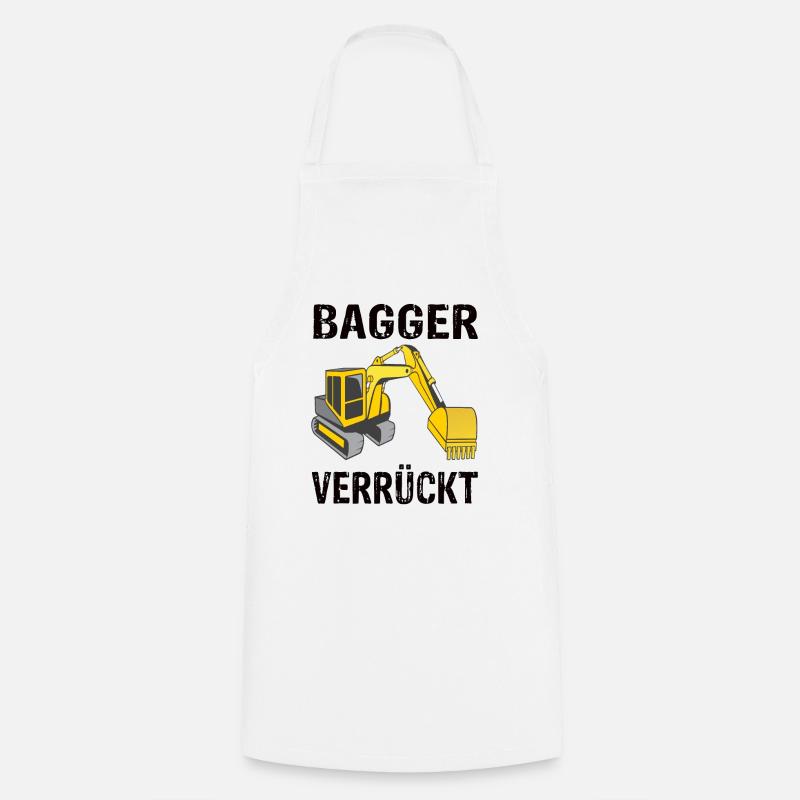 Bagger - Kochschürze - Weiß