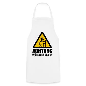 Wütender Gamer Meme Lustiger Spruch Geschenk - Kochschürze - Weiß - Vorne - AI Model Male 185 dark (185cm)