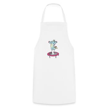 CHILDREN TRAMPOLINE UNICORN UNICORN fitness gymnastics - Cooking Apron - white - Front - AI Model Male 185 dark (185cm)