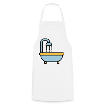 Baignoire - Tablier de cuisine - blanc - Devant - AI Model Male 185 dark (185cm)