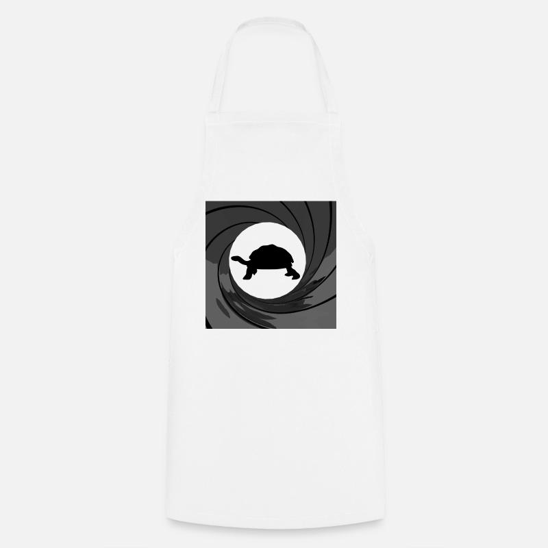 Bond turtle - Cooking Apron - white