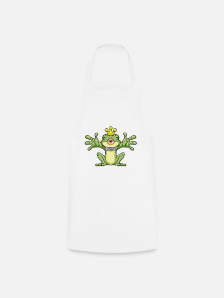 Frosch Krone - Kochschürze - Weiß