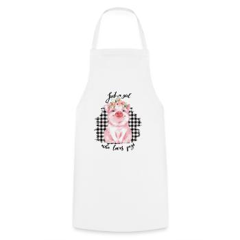 Porcs - Tablier de cuisine - blanc - Devant - AI Model Male 185 dark (185cm)
